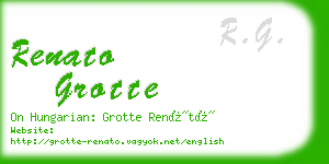 renato grotte business card